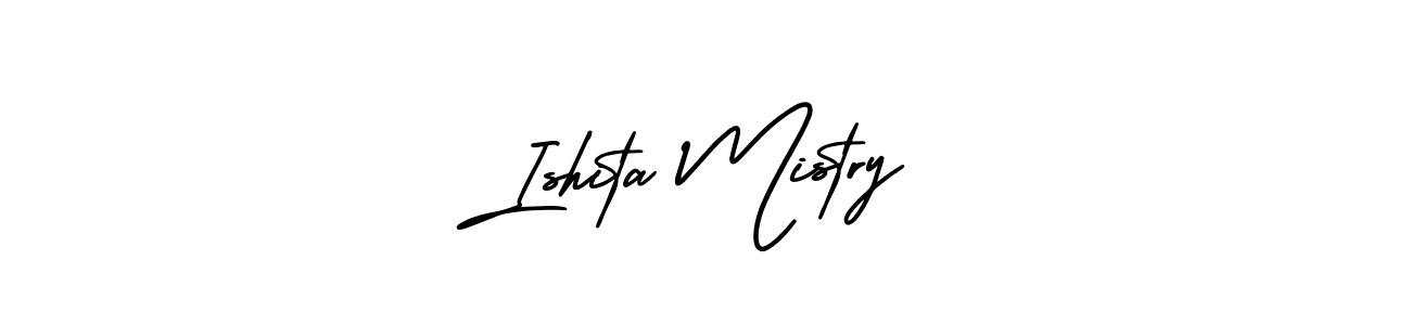 Create a beautiful signature design for name Ishita Mistry. With this signature (AmerikaSignatureDemo-Regular) fonts, you can make a handwritten signature for free. Ishita Mistry signature style 3 images and pictures png