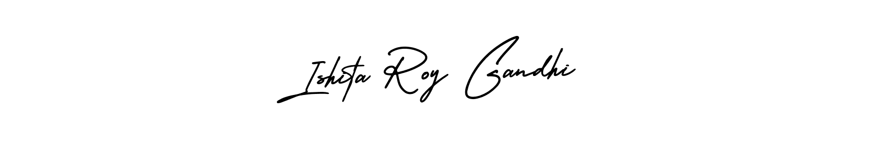 AmerikaSignatureDemo-Regular is a professional signature style that is perfect for those who want to add a touch of class to their signature. It is also a great choice for those who want to make their signature more unique. Get Ishita Roy Gandhi name to fancy signature for free. Ishita Roy Gandhi signature style 3 images and pictures png