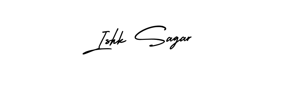 AmerikaSignatureDemo-Regular is a professional signature style that is perfect for those who want to add a touch of class to their signature. It is also a great choice for those who want to make their signature more unique. Get Ishk Sagar name to fancy signature for free. Ishk Sagar signature style 3 images and pictures png