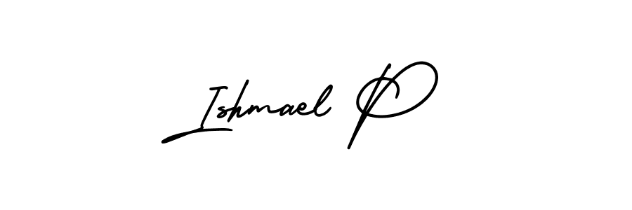 It looks lik you need a new signature style for name Ishmael P. Design unique handwritten (AmerikaSignatureDemo-Regular) signature with our free signature maker in just a few clicks. Ishmael P signature style 3 images and pictures png