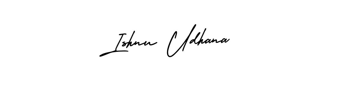 How to make Ishnu Udhana signature? AmerikaSignatureDemo-Regular is a professional autograph style. Create handwritten signature for Ishnu Udhana name. Ishnu Udhana signature style 3 images and pictures png