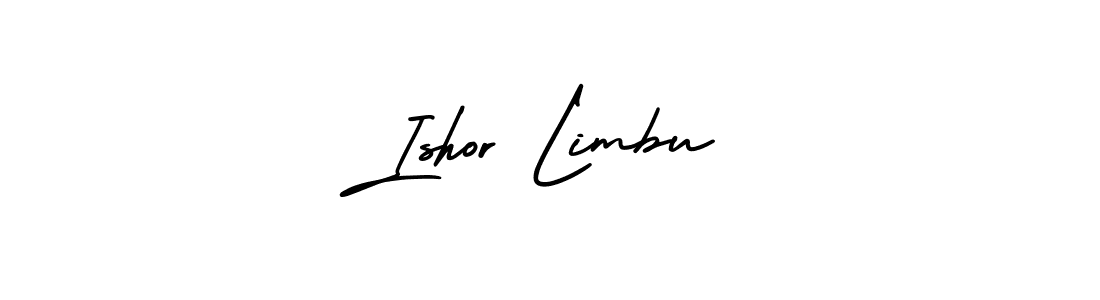 Ishor Limbu stylish signature style. Best Handwritten Sign (AmerikaSignatureDemo-Regular) for my name. Handwritten Signature Collection Ideas for my name Ishor Limbu. Ishor Limbu signature style 3 images and pictures png