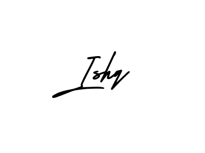 The best way (AmerikaSignatureDemo-Regular) to make a short signature is to pick only two or three words in your name. The name Ishq include a total of six letters. For converting this name. Ishq signature style 3 images and pictures png