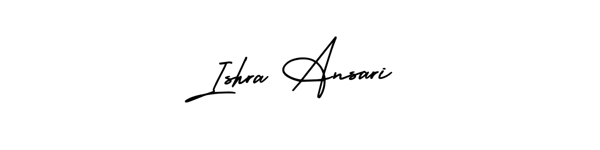 Create a beautiful signature design for name Ishra Ansari. With this signature (AmerikaSignatureDemo-Regular) fonts, you can make a handwritten signature for free. Ishra Ansari signature style 3 images and pictures png