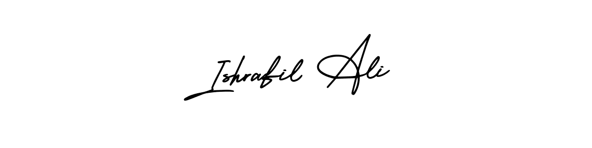 How to Draw Ishrafil Ali signature style? AmerikaSignatureDemo-Regular is a latest design signature styles for name Ishrafil Ali. Ishrafil Ali signature style 3 images and pictures png