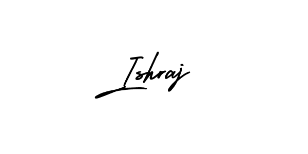 This is the best signature style for the Ishraj name. Also you like these signature font (AmerikaSignatureDemo-Regular). Mix name signature. Ishraj signature style 3 images and pictures png
