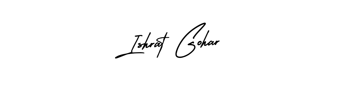 Make a beautiful signature design for name Ishrat Gohar. With this signature (AmerikaSignatureDemo-Regular) style, you can create a handwritten signature for free. Ishrat Gohar signature style 3 images and pictures png