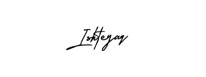 Make a beautiful signature design for name Ishteyaq. With this signature (AmerikaSignatureDemo-Regular) style, you can create a handwritten signature for free. Ishteyaq signature style 3 images and pictures png