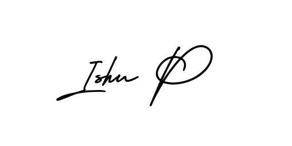 It looks lik you need a new signature style for name Ishu P. Design unique handwritten (AmerikaSignatureDemo-Regular) signature with our free signature maker in just a few clicks. Ishu P signature style 3 images and pictures png