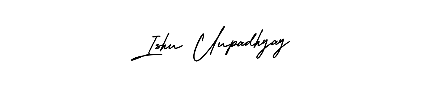 The best way (AmerikaSignatureDemo-Regular) to make a short signature is to pick only two or three words in your name. The name Ishu Uupadhyay include a total of six letters. For converting this name. Ishu Uupadhyay signature style 3 images and pictures png