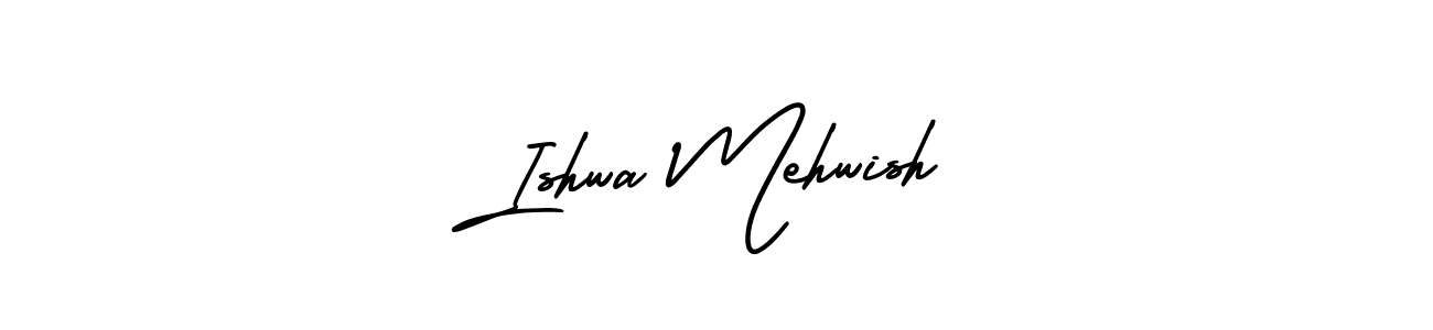Create a beautiful signature design for name Ishwa Mehwish. With this signature (AmerikaSignatureDemo-Regular) fonts, you can make a handwritten signature for free. Ishwa Mehwish signature style 3 images and pictures png
