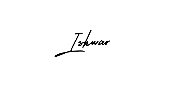 You should practise on your own different ways (AmerikaSignatureDemo-Regular) to write your name (Ishwar) in signature. don't let someone else do it for you. Ishwar signature style 3 images and pictures png