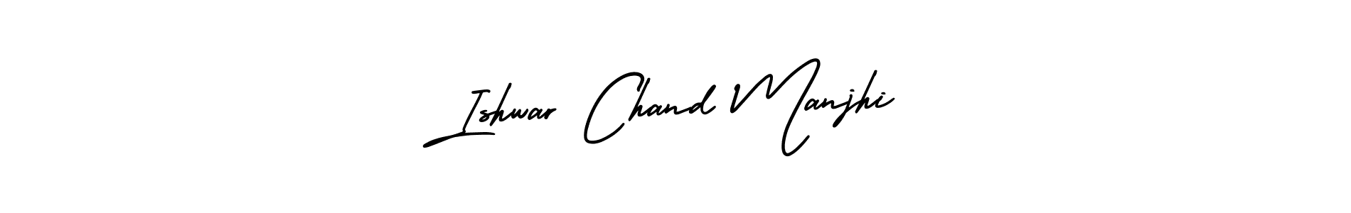 This is the best signature style for the Ishwar Chand Manjhi name. Also you like these signature font (AmerikaSignatureDemo-Regular). Mix name signature. Ishwar Chand Manjhi signature style 3 images and pictures png