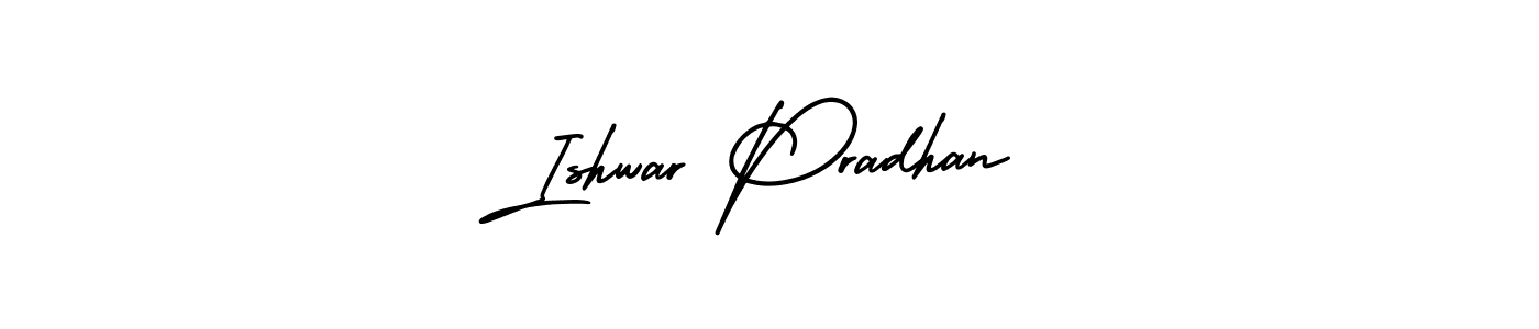 Design your own signature with our free online signature maker. With this signature software, you can create a handwritten (AmerikaSignatureDemo-Regular) signature for name Ishwar Pradhan. Ishwar Pradhan signature style 3 images and pictures png