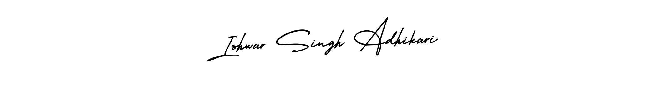 Also we have Ishwar Singh Adhikari name is the best signature style. Create professional handwritten signature collection using AmerikaSignatureDemo-Regular autograph style. Ishwar Singh Adhikari signature style 3 images and pictures png