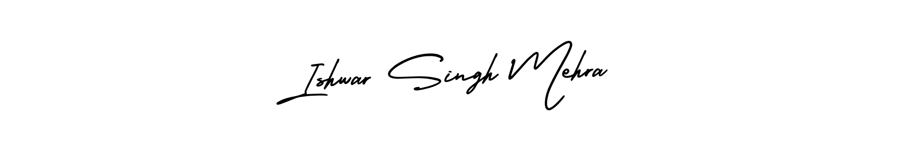 It looks lik you need a new signature style for name Ishwar Singh Mehra. Design unique handwritten (AmerikaSignatureDemo-Regular) signature with our free signature maker in just a few clicks. Ishwar Singh Mehra signature style 3 images and pictures png