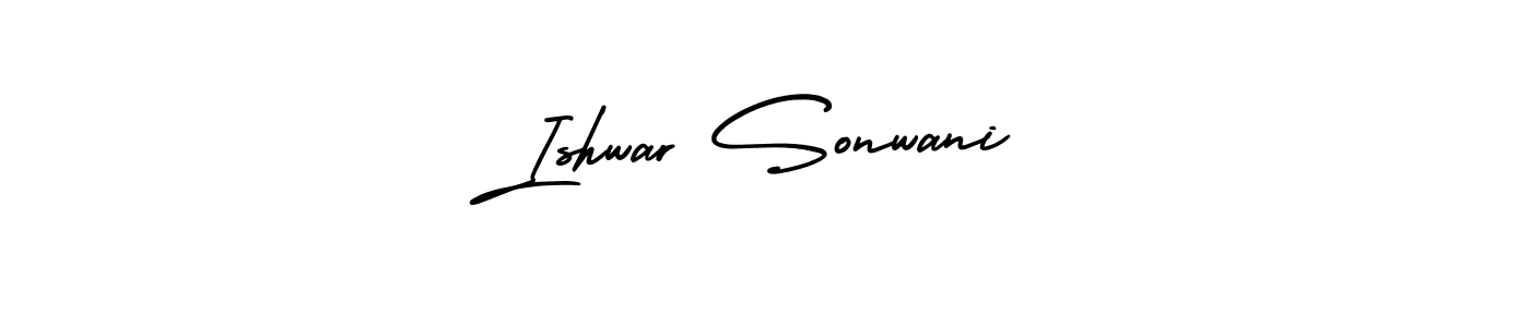 How to make Ishwar Sonwani name signature. Use AmerikaSignatureDemo-Regular style for creating short signs online. This is the latest handwritten sign. Ishwar Sonwani signature style 3 images and pictures png