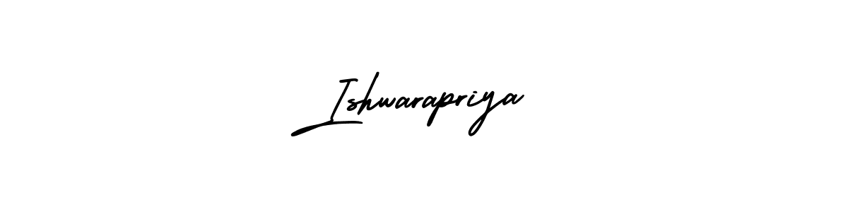 The best way (AmerikaSignatureDemo-Regular) to make a short signature is to pick only two or three words in your name. The name Ishwarapriya include a total of six letters. For converting this name. Ishwarapriya signature style 3 images and pictures png