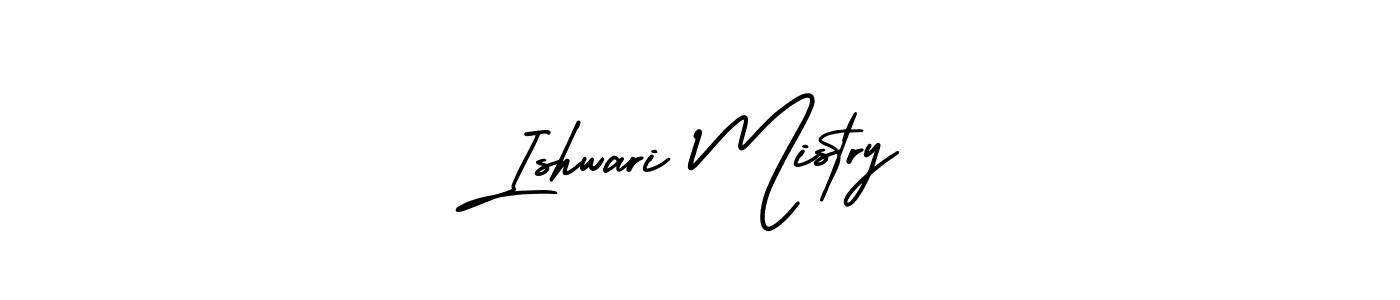 This is the best signature style for the Ishwari Mistry name. Also you like these signature font (AmerikaSignatureDemo-Regular). Mix name signature. Ishwari Mistry signature style 3 images and pictures png