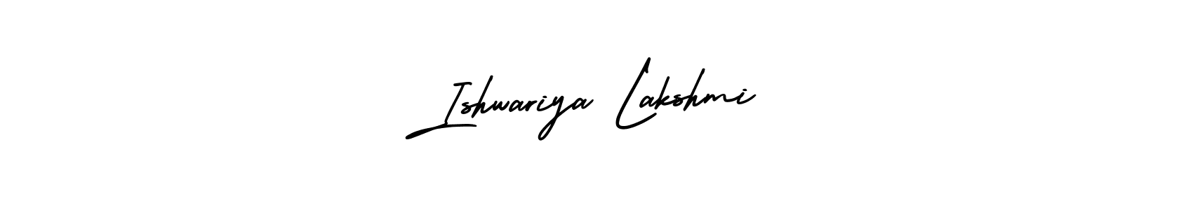 You should practise on your own different ways (AmerikaSignatureDemo-Regular) to write your name (Ishwariya Lakshmi) in signature. don't let someone else do it for you. Ishwariya Lakshmi signature style 3 images and pictures png