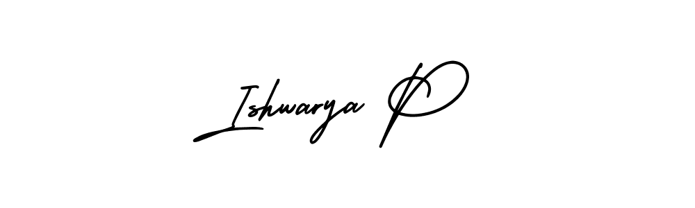 Also we have Ishwarya P name is the best signature style. Create professional handwritten signature collection using AmerikaSignatureDemo-Regular autograph style. Ishwarya P signature style 3 images and pictures png