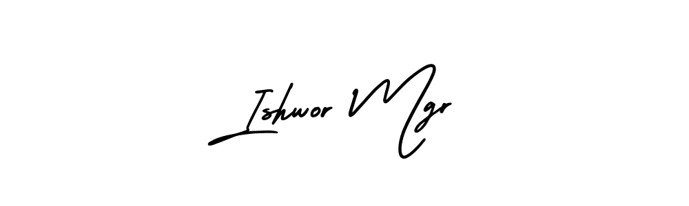 Also we have Ishwor Mgr name is the best signature style. Create professional handwritten signature collection using AmerikaSignatureDemo-Regular autograph style. Ishwor Mgr signature style 3 images and pictures png
