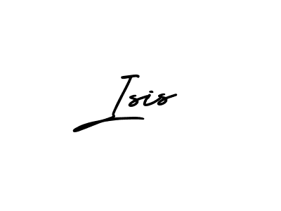 How to make Isis name signature. Use AmerikaSignatureDemo-Regular style for creating short signs online. This is the latest handwritten sign. Isis signature style 3 images and pictures png