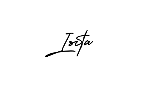 How to make Isita signature? AmerikaSignatureDemo-Regular is a professional autograph style. Create handwritten signature for Isita name. Isita signature style 3 images and pictures png