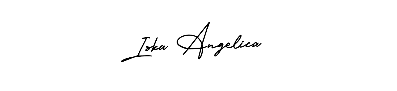Iska Angelica stylish signature style. Best Handwritten Sign (AmerikaSignatureDemo-Regular) for my name. Handwritten Signature Collection Ideas for my name Iska Angelica. Iska Angelica signature style 3 images and pictures png