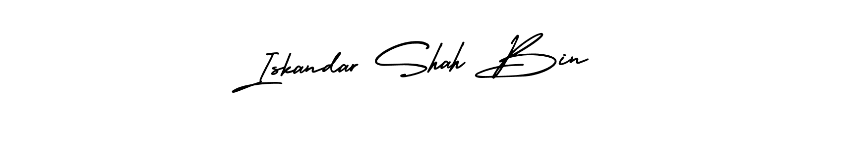 How to make Iskandar Shah Bin signature? AmerikaSignatureDemo-Regular is a professional autograph style. Create handwritten signature for Iskandar Shah Bin name. Iskandar Shah Bin signature style 3 images and pictures png