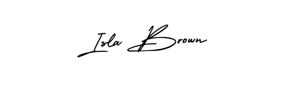 It looks lik you need a new signature style for name Isla Brown. Design unique handwritten (AmerikaSignatureDemo-Regular) signature with our free signature maker in just a few clicks. Isla Brown signature style 3 images and pictures png