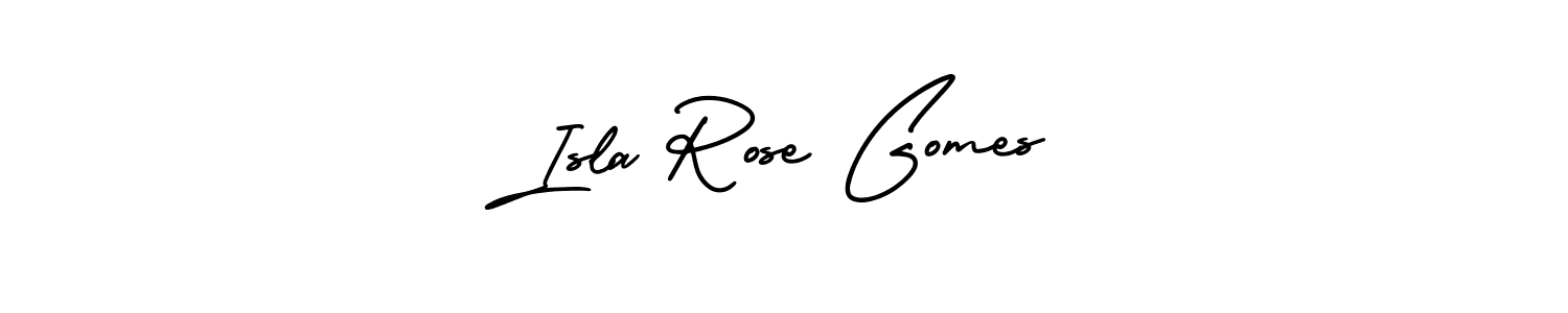 Make a short Isla Rose Gomes signature style. Manage your documents anywhere anytime using AmerikaSignatureDemo-Regular. Create and add eSignatures, submit forms, share and send files easily. Isla Rose Gomes signature style 3 images and pictures png