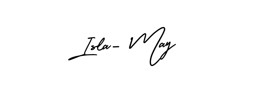 It looks lik you need a new signature style for name Isla- May. Design unique handwritten (AmerikaSignatureDemo-Regular) signature with our free signature maker in just a few clicks. Isla- May signature style 3 images and pictures png