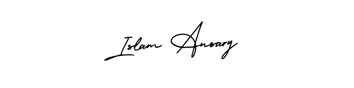 How to Draw Islam Ansary signature style? AmerikaSignatureDemo-Regular is a latest design signature styles for name Islam Ansary. Islam Ansary signature style 3 images and pictures png