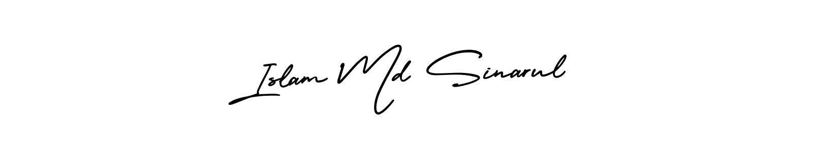 How to make Islam Md Sinarul name signature. Use AmerikaSignatureDemo-Regular style for creating short signs online. This is the latest handwritten sign. Islam Md Sinarul signature style 3 images and pictures png