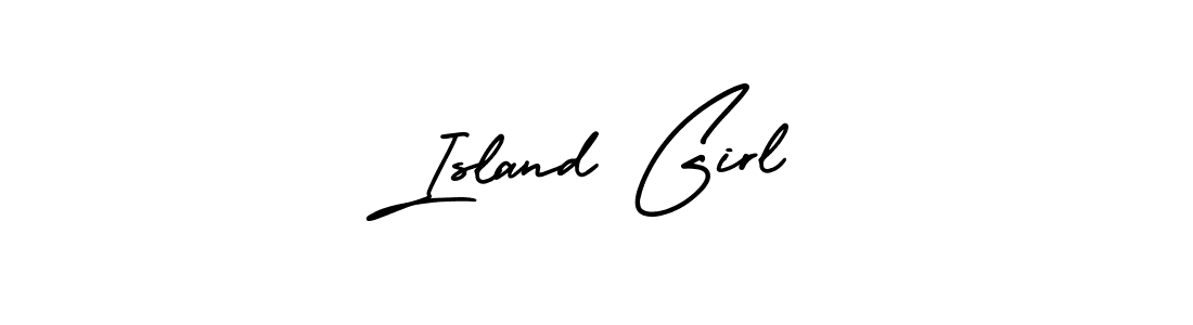 Create a beautiful signature design for name Island Girl. With this signature (AmerikaSignatureDemo-Regular) fonts, you can make a handwritten signature for free. Island Girl signature style 3 images and pictures png