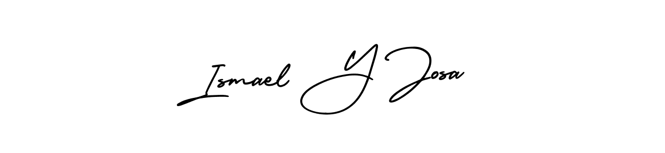 Make a beautiful signature design for name Ismael Y Josa. With this signature (AmerikaSignatureDemo-Regular) style, you can create a handwritten signature for free. Ismael Y Josa signature style 3 images and pictures png