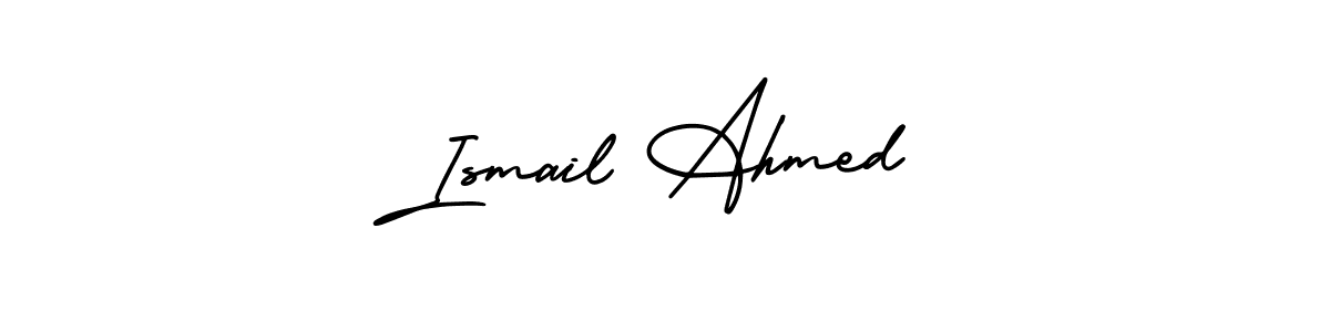 Make a beautiful signature design for name Ismail Ahmed. With this signature (AmerikaSignatureDemo-Regular) style, you can create a handwritten signature for free. Ismail Ahmed signature style 3 images and pictures png