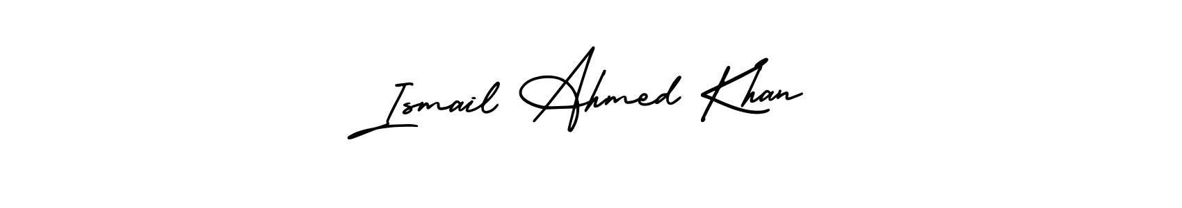 Make a beautiful signature design for name Ismail Ahmed Khan. With this signature (AmerikaSignatureDemo-Regular) style, you can create a handwritten signature for free. Ismail Ahmed Khan signature style 3 images and pictures png