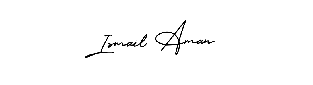 Use a signature maker to create a handwritten signature online. With this signature software, you can design (AmerikaSignatureDemo-Regular) your own signature for name Ismail Aman. Ismail Aman signature style 3 images and pictures png