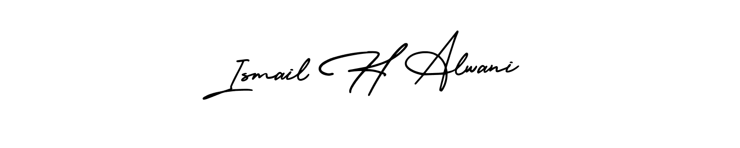 Ismail H Alwani stylish signature style. Best Handwritten Sign (AmerikaSignatureDemo-Regular) for my name. Handwritten Signature Collection Ideas for my name Ismail H Alwani. Ismail H Alwani signature style 3 images and pictures png