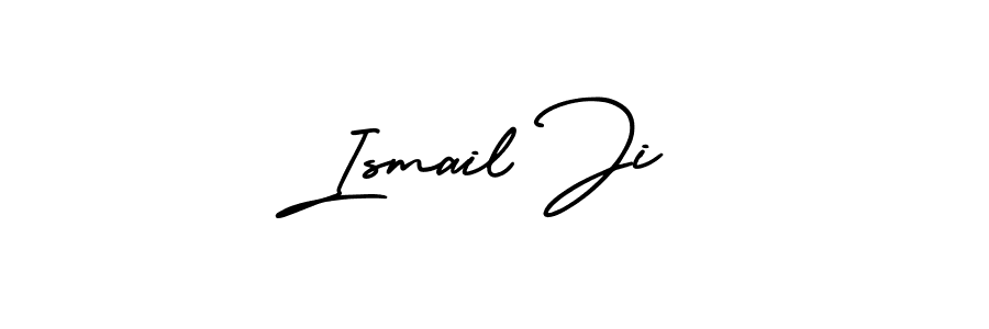 Ismail Ji stylish signature style. Best Handwritten Sign (AmerikaSignatureDemo-Regular) for my name. Handwritten Signature Collection Ideas for my name Ismail Ji. Ismail Ji signature style 3 images and pictures png