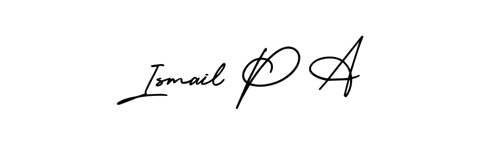 You can use this online signature creator to create a handwritten signature for the name Ismail P A. This is the best online autograph maker. Ismail P A signature style 3 images and pictures png
