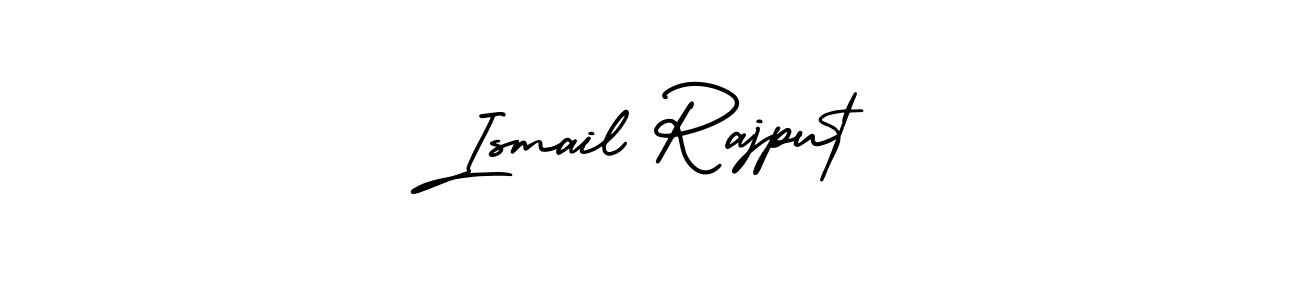 The best way (AmerikaSignatureDemo-Regular) to make a short signature is to pick only two or three words in your name. The name Ismail Rajput include a total of six letters. For converting this name. Ismail Rajput signature style 3 images and pictures png