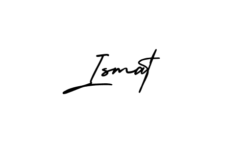 This is the best signature style for the Ismat name. Also you like these signature font (AmerikaSignatureDemo-Regular). Mix name signature. Ismat signature style 3 images and pictures png