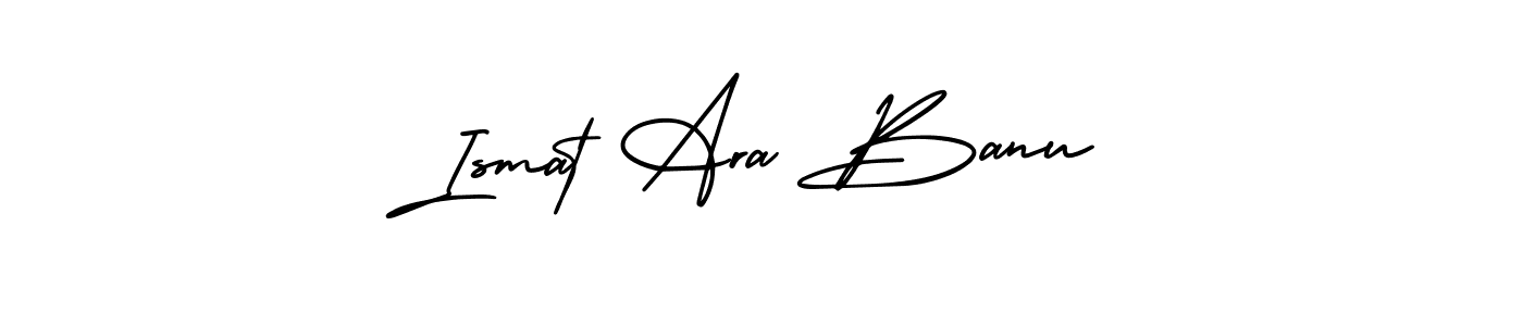 Create a beautiful signature design for name Ismat Ara Banu. With this signature (AmerikaSignatureDemo-Regular) fonts, you can make a handwritten signature for free. Ismat Ara Banu signature style 3 images and pictures png