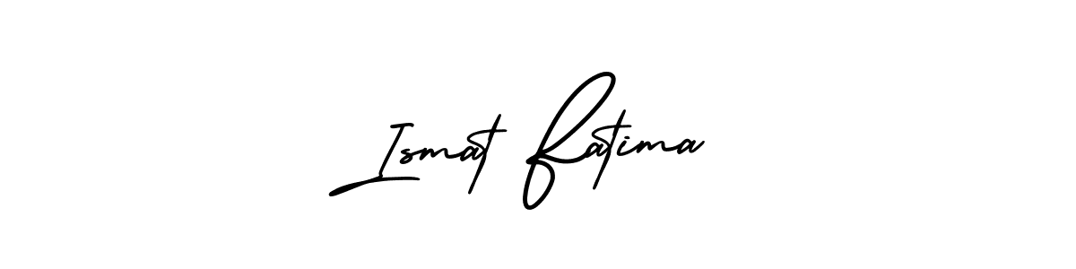 How to make Ismat Fatima name signature. Use AmerikaSignatureDemo-Regular style for creating short signs online. This is the latest handwritten sign. Ismat Fatima signature style 3 images and pictures png