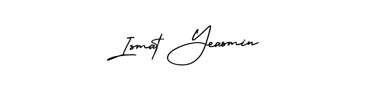 Best and Professional Signature Style for Ismat Yeasmin. AmerikaSignatureDemo-Regular Best Signature Style Collection. Ismat Yeasmin signature style 3 images and pictures png