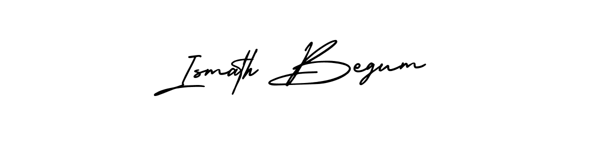 The best way (AmerikaSignatureDemo-Regular) to make a short signature is to pick only two or three words in your name. The name Ismath Begum include a total of six letters. For converting this name. Ismath Begum signature style 3 images and pictures png