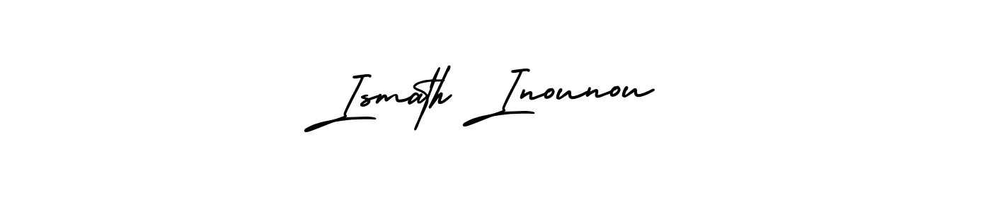 See photos of Ismath Inounou official signature by Spectra . Check more albums & portfolios. Read reviews & check more about AmerikaSignatureDemo-Regular font. Ismath Inounou signature style 3 images and pictures png